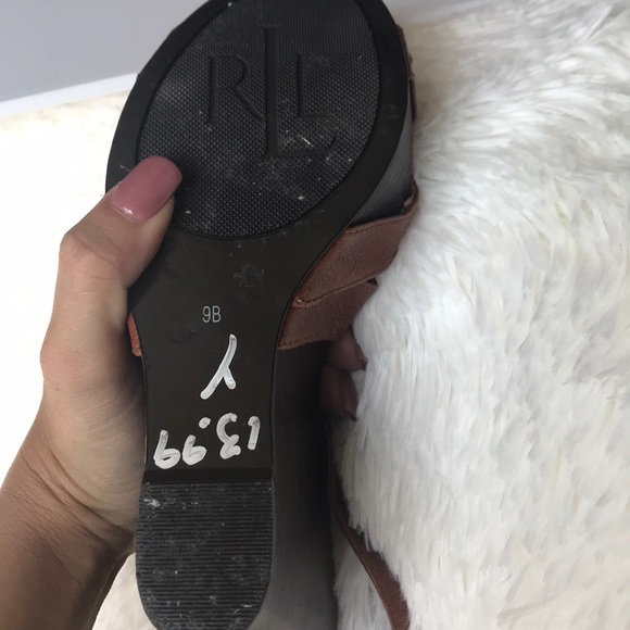 Ralph Lauren Leather Wedges - Picture 5 of 7